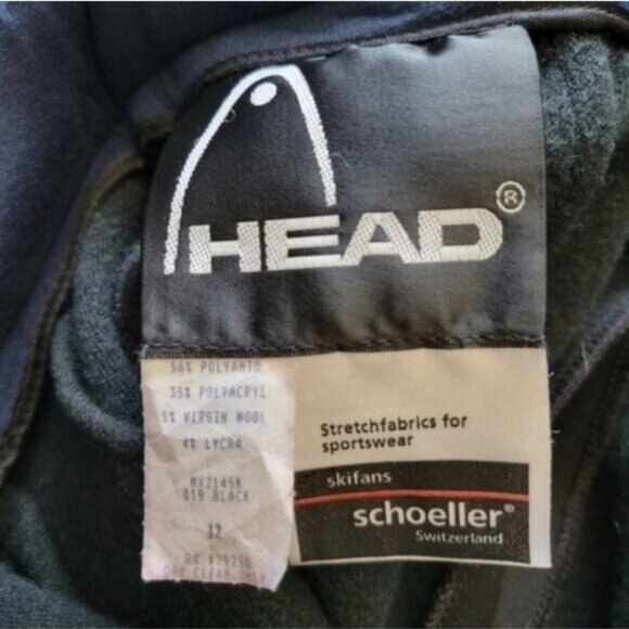 Head Sportswear | Vintage Wool Stirrup Ski Snowboarding Pants Black - Picture 6 of 7
